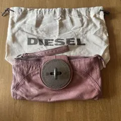 DIESEL レザークラッチバック ピンクのサムネイル