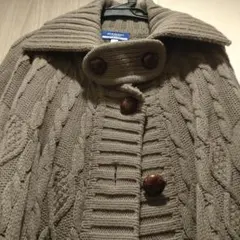 BURBERRY BLUE LABEL ケーブルニットポンチョ　サイズ38