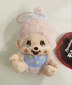 モンチッチ ぬいぐるみ コットンキャンディマスコット ピンク プライズ　タグ付き