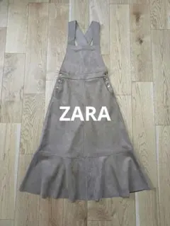 【ZARA】新品タグ付き フェイクスエードジャンパースカート S