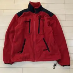 10.25 エルエルビーン 切替フリースジャケット レッド アウトドアウエア