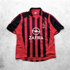 古着 00s ACミラン ZAFIRA サッカー ゲームシャツ ユニフォーム