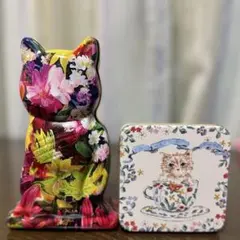 猫柄 空き缶 お菓子缶 缶のみ 小物入れ インテリア
