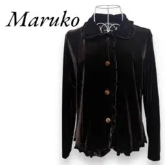 Maruko　マルコ　フリル　ベロア　シャツ