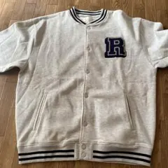 CORISCO グレー カーディガン Rロゴ刺繍のサムネイル