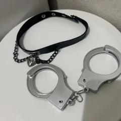 ハートチャーム付き チョーカー ハンドカフ セット