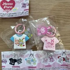 Mezzo PianoTシャツめじるしチャーム　ブルーホワイトうすピンク　ガチャ