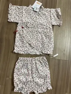 西松屋　イチゴ柄　甚平　祭り　90 女の子