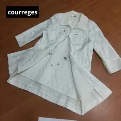 courreges ロゴ総柄コート インナー付き 美品