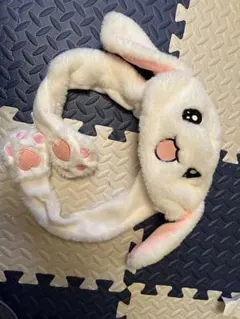 うさぎ 帽子 耳が動く うさ耳 コスプレ 耳が動く被り物 ウサギ耳 キャップ 白