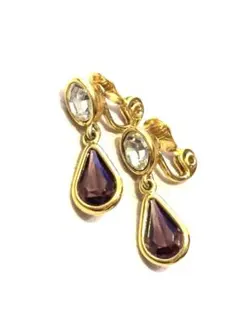 Monet モネ　アメジスト パープル イヤリング