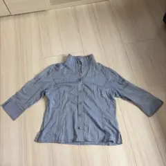 For Lady's ライトブルー 五分袖シャツ