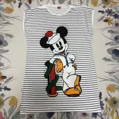 ビンテージ　ディズニー　グアム　USA マリン　ミッキー ボーダー　Tシャツのサムネイル