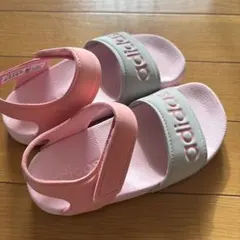 adidas ピンク グレー サンダル 11K