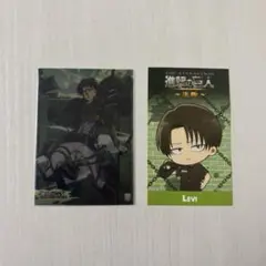 進撃の巨人 リヴァイ クリアカード ジョイポリス 特典ステッカー