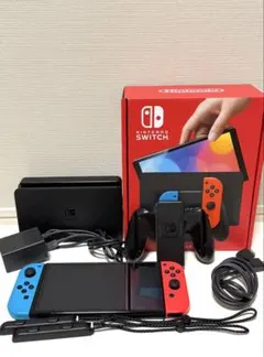 Nintendo switch 有機EL ネオン 本体+ジョイコン おまけ付き - メルカリ