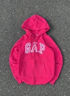 く*ー様 00s oldgap 激レアピンク 短丈 ロゴドン ジップパーカー y