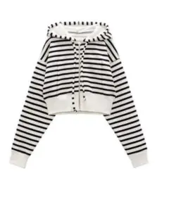 ZARA 裏起毛　ショート丈パーカー