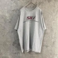 ヘインズ USA古着 SIU カレッジプリント デザインTシャツ 半袖 Lサイズのサムネイル