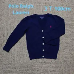 Polo Ralph Lauren ネイビーVネック カーディガン 3T