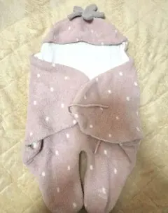ジェラピケいちご柄おくるみ