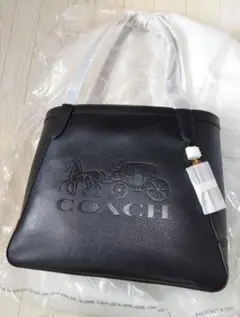新品 COACH レザートートバッグ 黒【定価 77,000円 税込】