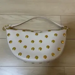 ZARA スタッズ ショルダーバッグ ホワイト