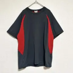 adidasアディダス Tシャツ スポーツウェア 半袖 グレー×レッド M