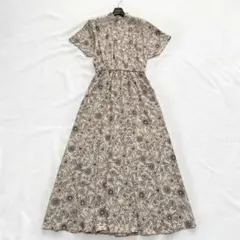 美品　2025　B＆Y　日比谷花壇コラボ　ボタニカル　ブラウジング　ワンピース