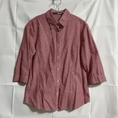 【古着】レディース　チェックシャツ　七分袖