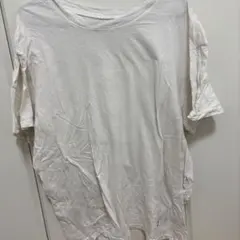 ̖́-ホワイト Tシャツ ロゴ入り 半袖 お洒落 夏 【L】