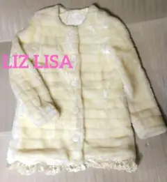 【美品】LIZ LISA フェイクファーノーカラーコート 裾レースＦのサムネイル