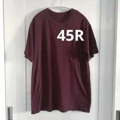 【極美品】45R バーガンディ 刺繍 Tシャツ 綿100 ユニセックス 3のサムネイル