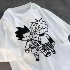 【新品】手書き風 ゴン&キルア Tシャツ XLサイズ