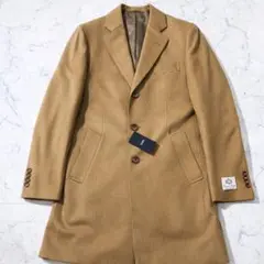 新品未使用 SHIPS カシミヤ混チェスターコート M ベージュ イタリア生地