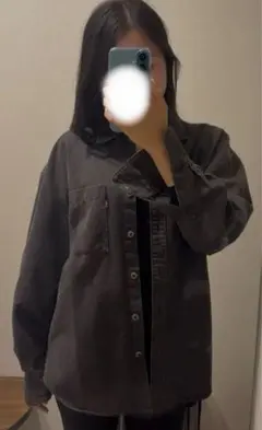 Levi's ダークグレー デニムシャツジャケット Lサイズ