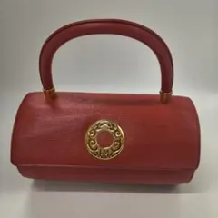 美品　Hanae Mori レッド ハンドバッグ　箱付き