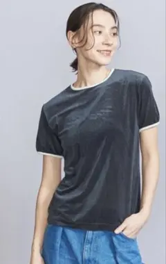 BEAUTY&YOUTH シアーベロア リンガーTシャツのサムネイル
