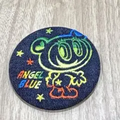 希少　シークレット　エンジェルブルー　デニム缶バッジ　ナカムラくん　刺しゅう