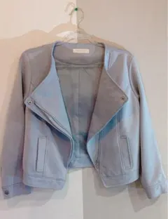 CECIL McBEE ライトブルー ス ライダースジャケット