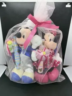 【19】電報 ディズニー ミッキー＆ミニー ぬいぐるみ ペアセット