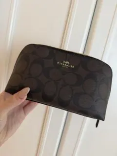 本日限定価格✨COACH ブラウンロゴポーチ