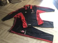 90sビンテージ　ACミランとオペルのロゴadidas製ジャージセット