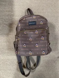 ミッキーマウスプリントリュック ブラウン