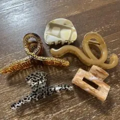 ヘアクリップ5種