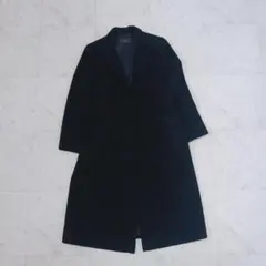 Leilian レリアン ロングコート アンゴラウール混 日本製 黒 訳ありのサムネイル