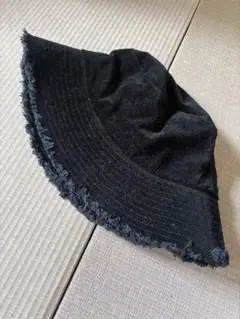 コーデュロイ バケットハット ブラック