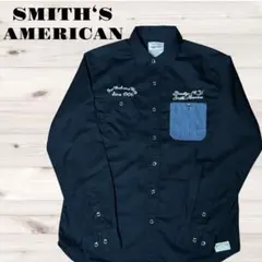 ☆SMITH'S AMERICAN ワークシャツ 黒 L長袖スミス☆90s古着
