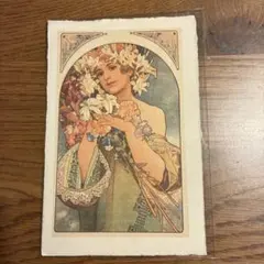 アルフォンス・ミュシャ ポストカード 花