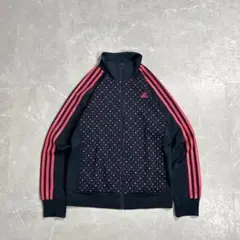  髙石あかり ベイビーわるきゅーれ 水玉 y2k ジャージ　紺色　S adidas 髙石あかり ベイビーわるきゅーれ 水玉 y2k ジャージ 紺色 S